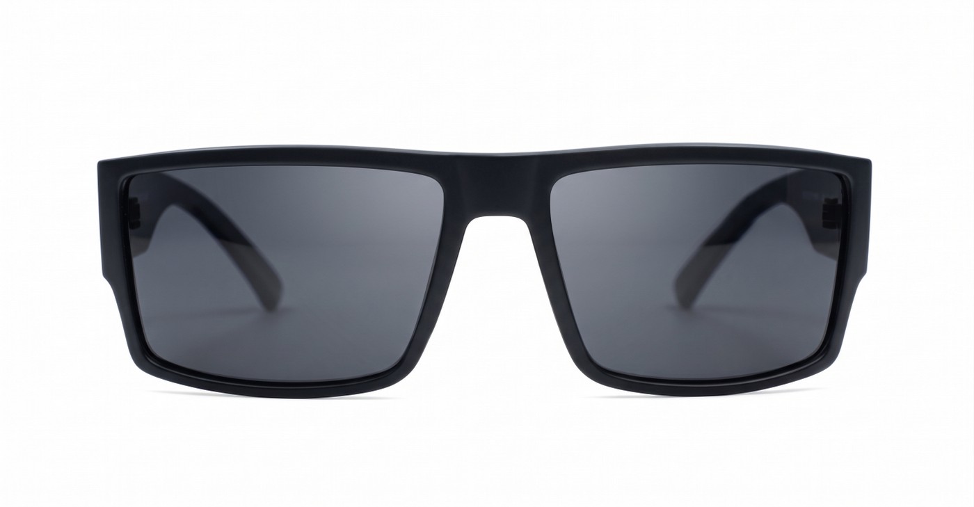 iPOP Maverick men's flat top polarised sunglasses with stripe temple detail
