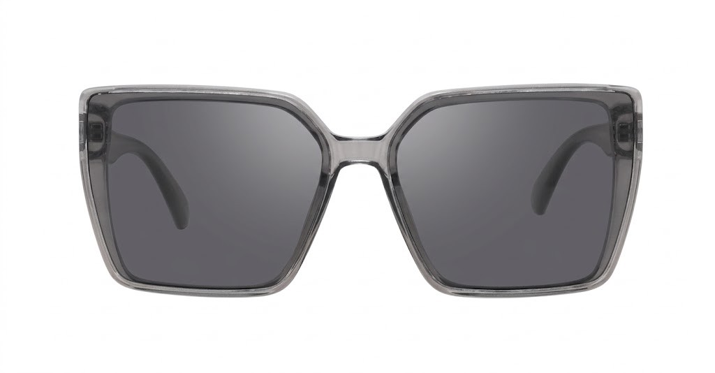 iPOP Duchess oversized square polarised sunnies in temple detail