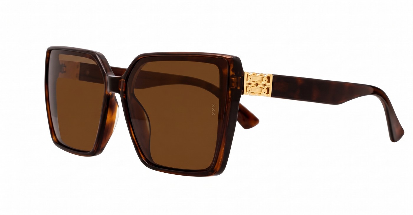 iPOP Duchess oversized square polarised sunnies in temple detail