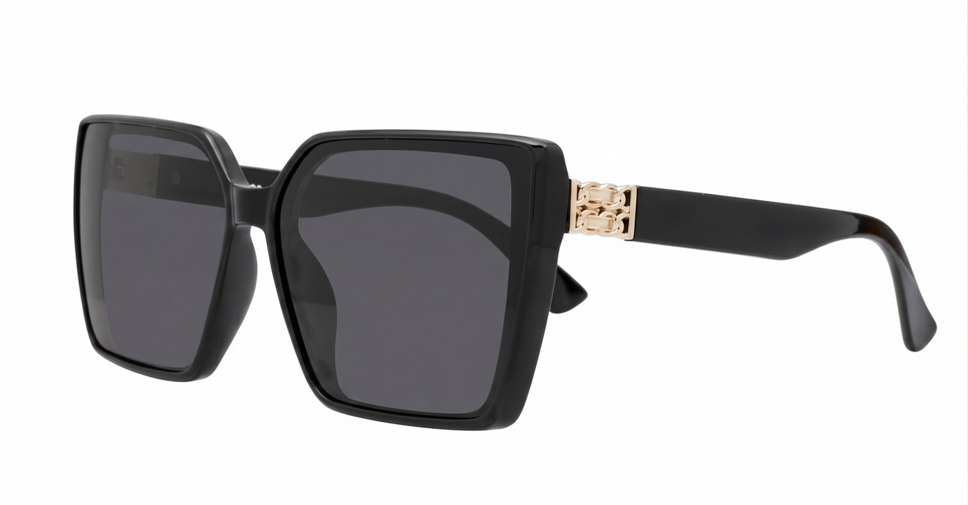 iPOP Duchess oversized square polarised sunnies in temple detail