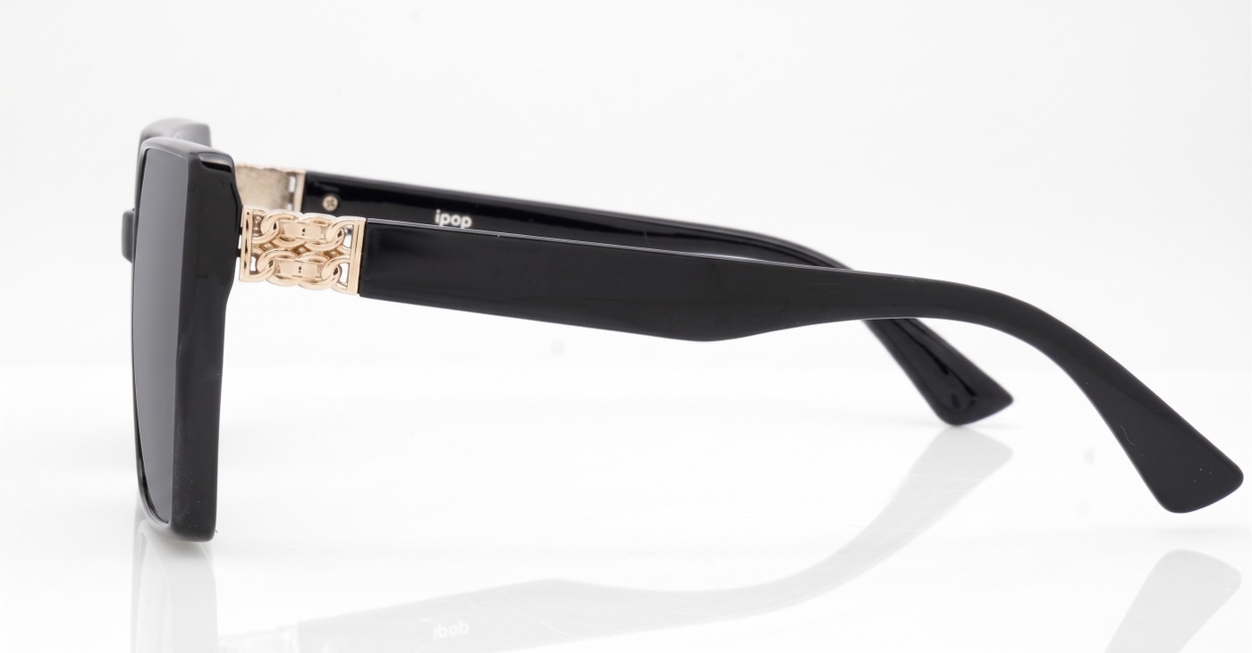 iPOP Duchess oversized square polarised sunnies in temple detail