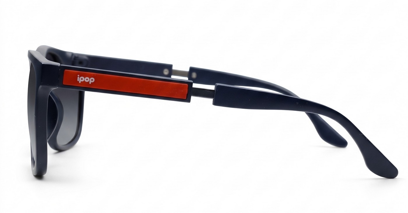 Grit Black sports wrap polarised sunglasses black frames red stripe temples