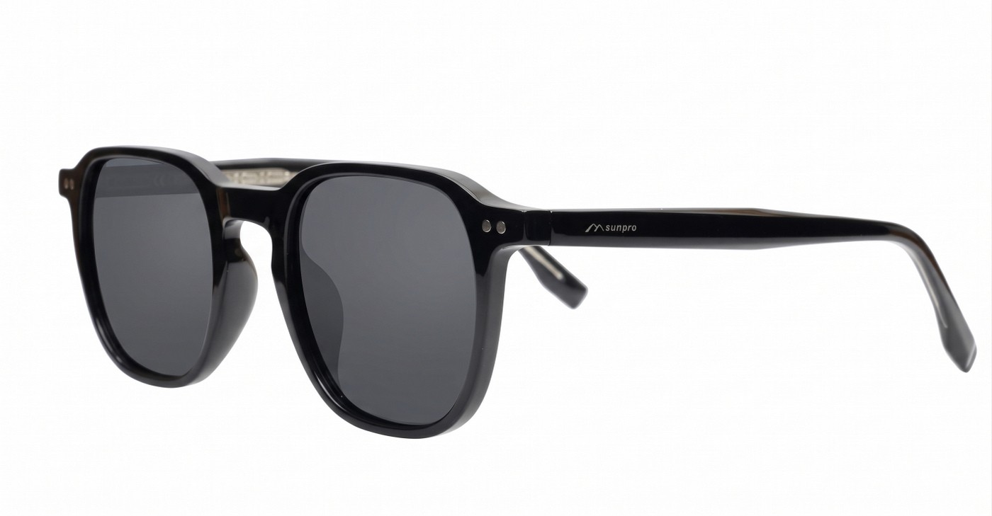 iPOP Urban small square polarised sunglasses in super dark