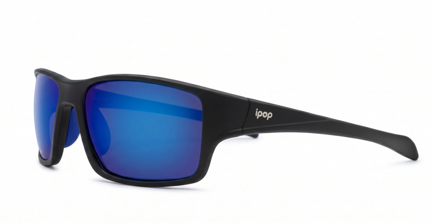 Blackwater Revo matte black sports wrap polarised sunglasses super dark mirror lenses