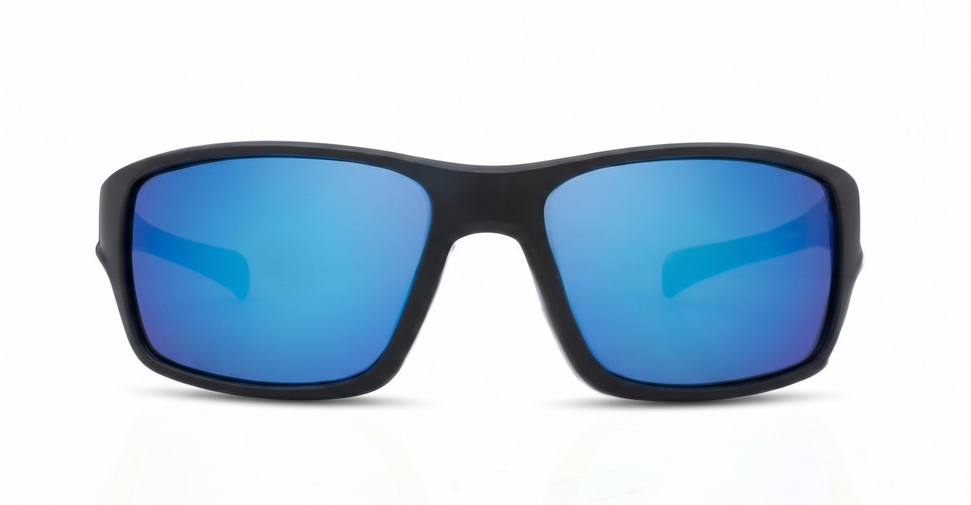 Blackwater Revo matte black sports wrap polarised sunglasses super dark mirror lenses