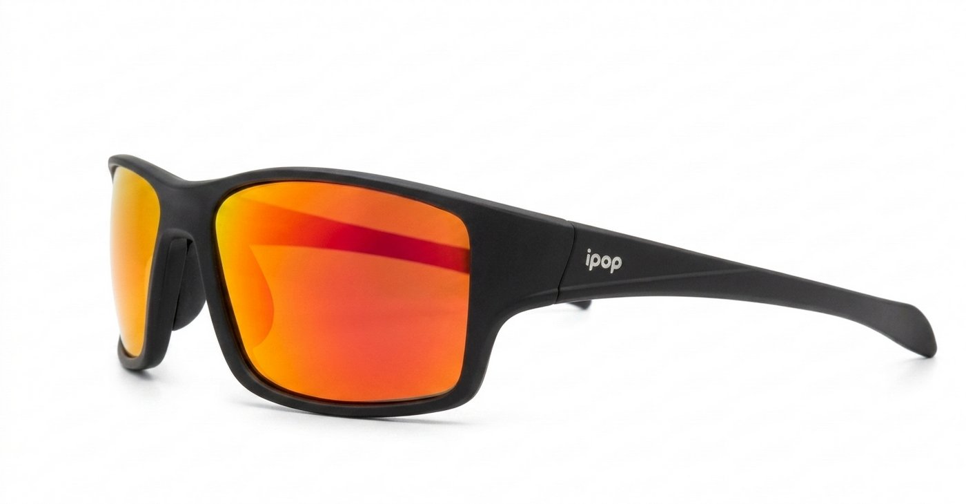 Blackwater Revo matte black sports wrap polarised sunglasses super dark mirror lenses