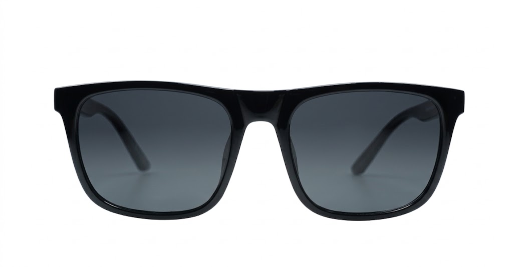 Ridge polarised sunglasses polycarbonate frames metal temple detailing