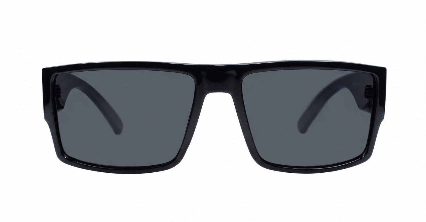 iPOP Maverick men's flat top polarised sunglasses with stripe temple detail