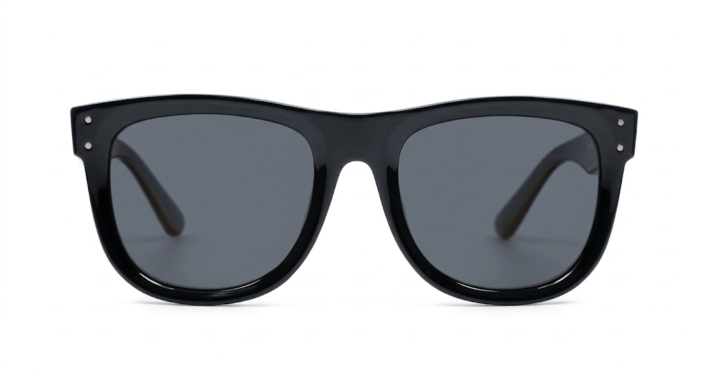 Bold chunky round polarised sunglasses in polycarbonate — Nova by iPOP