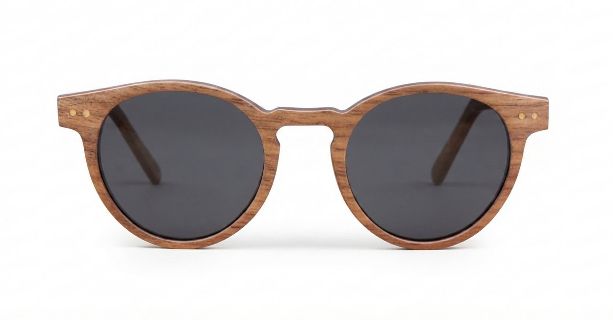 Snoopy walnut wood polarised sunglasses with superdark lenses NZ
