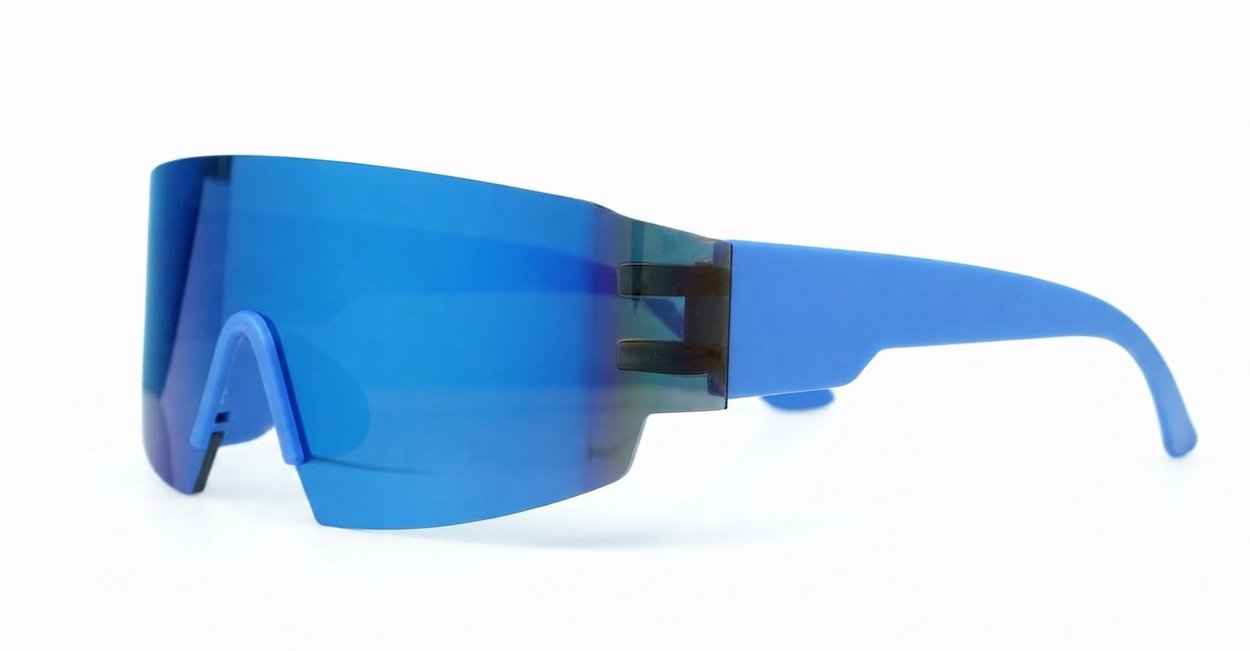 The Snowbird unisex sports shield UV400 sunglasses with vintage-inspired design and mirrored lenses