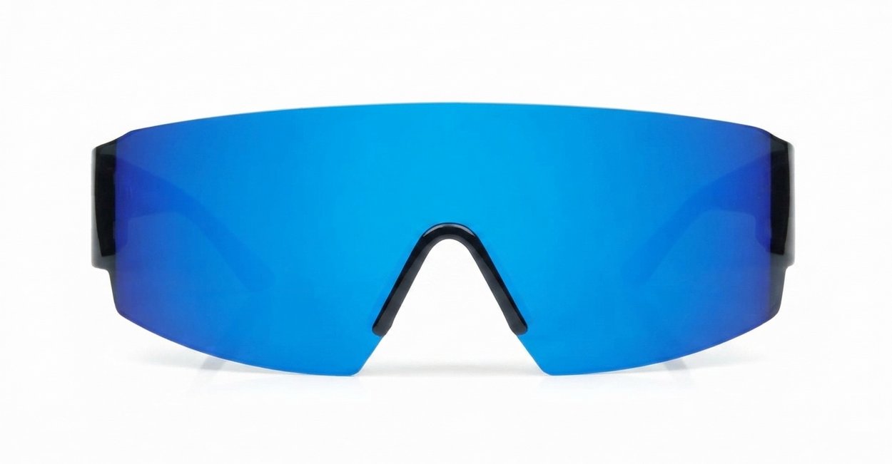 The Snowbird unisex sports shield UV400 sunglasses with vintage-inspired design and mirrored lenses