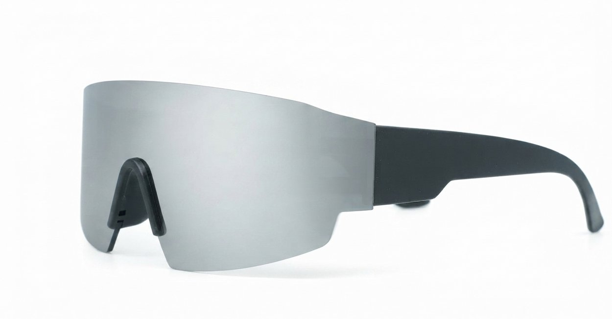 The Snowbird unisex sports shield UV400 sunglasses with vintage-inspired design and mirrored lenses