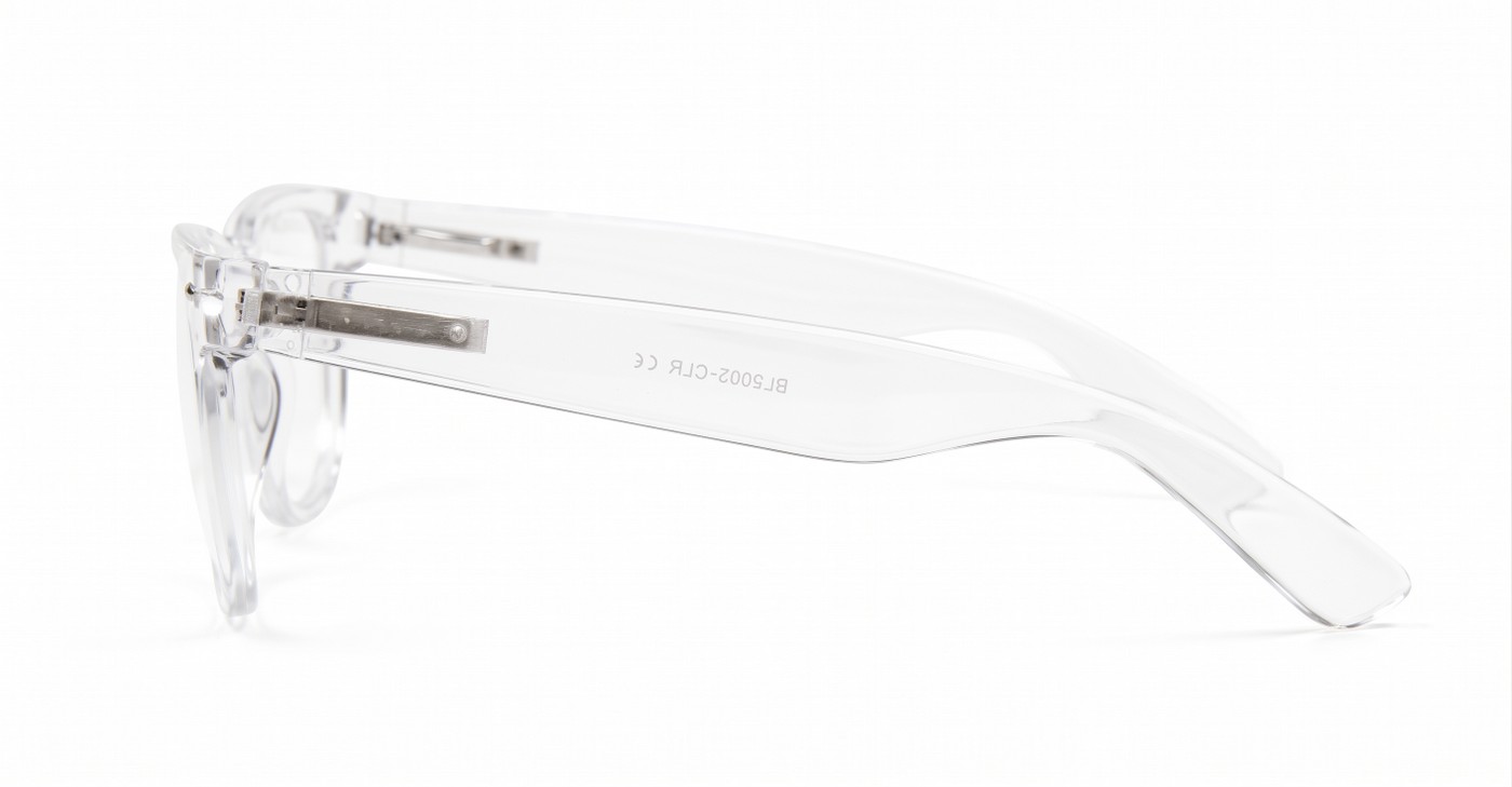 Classic vintage-shape clear anti blue light glasses with advanced flexible hinges