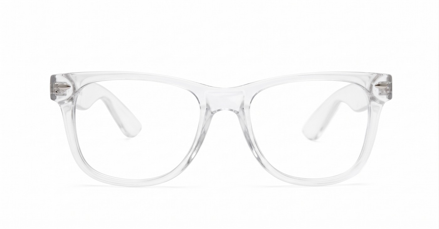 Classic vintage-shape clear anti blue light glasses with advanced flexible hinges
