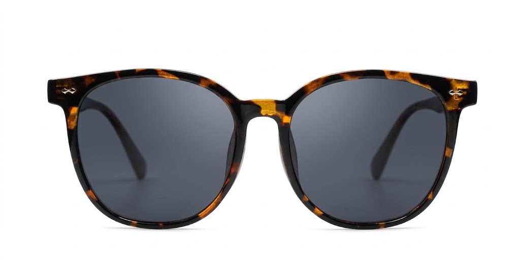 Large round women's polarised sunglasses in TR frames — Sloan by iPOP