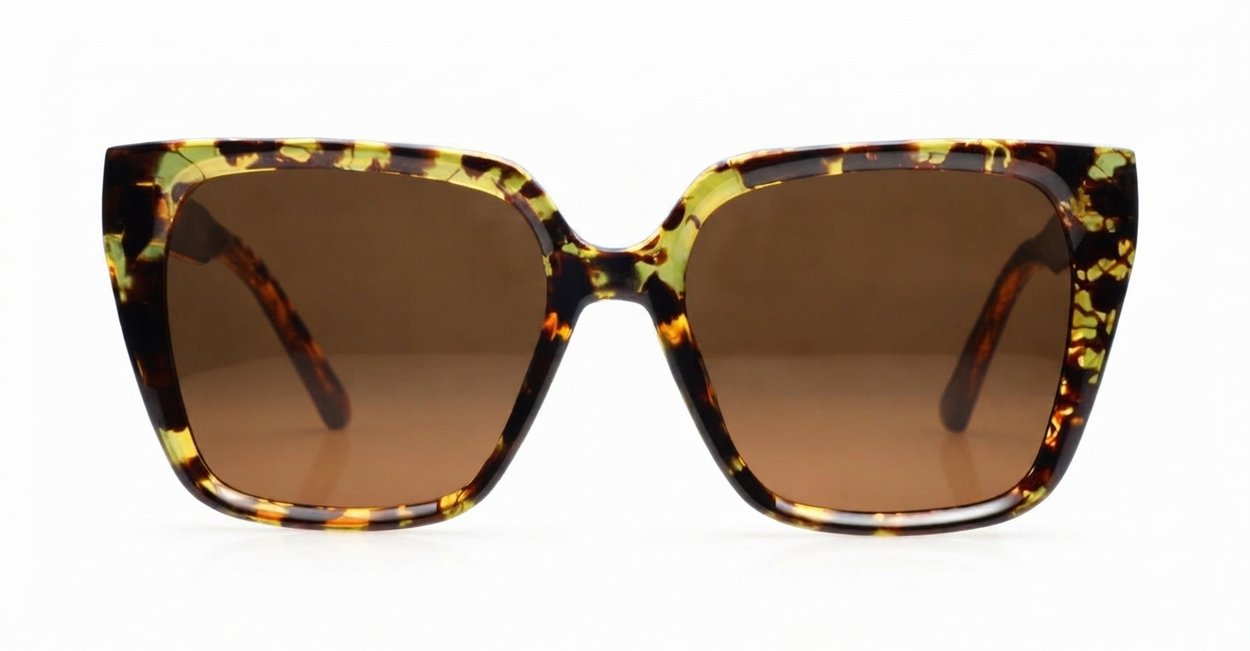 Vintage tortoise shell UV400 sunglasses with classic brown lenses