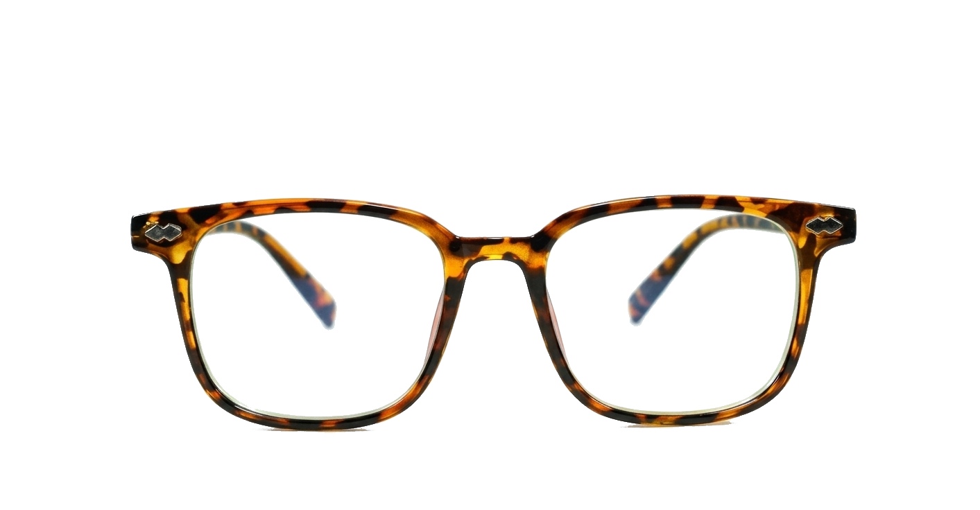 Classic rectangular anti blue light glasses in black, tortoise or clear with sturdy steel hinges