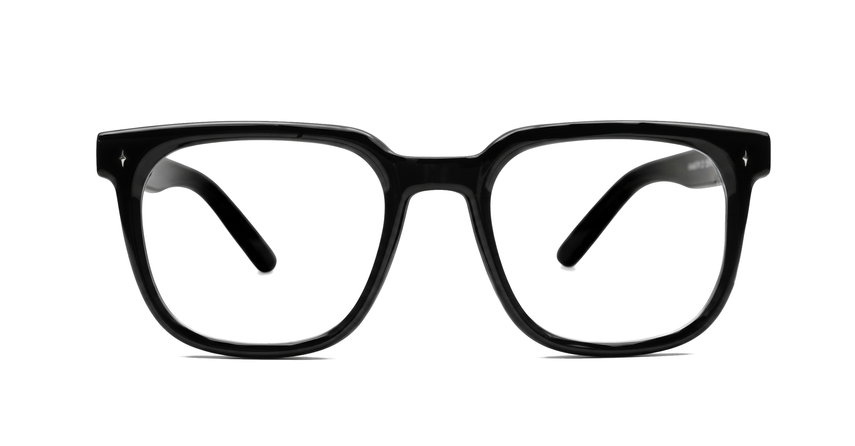 Chunky square anti blue light glasses with robust steel hinges