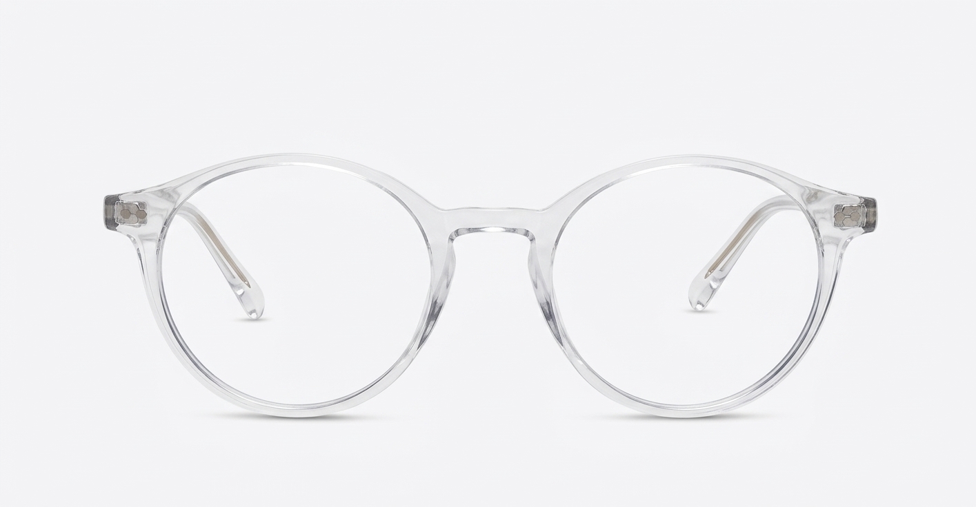 Medium round computer glasses with quality steel hinges