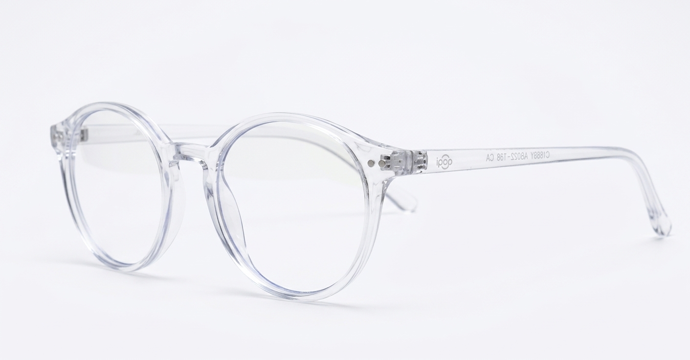 Medium round computer glasses with quality steel hinges