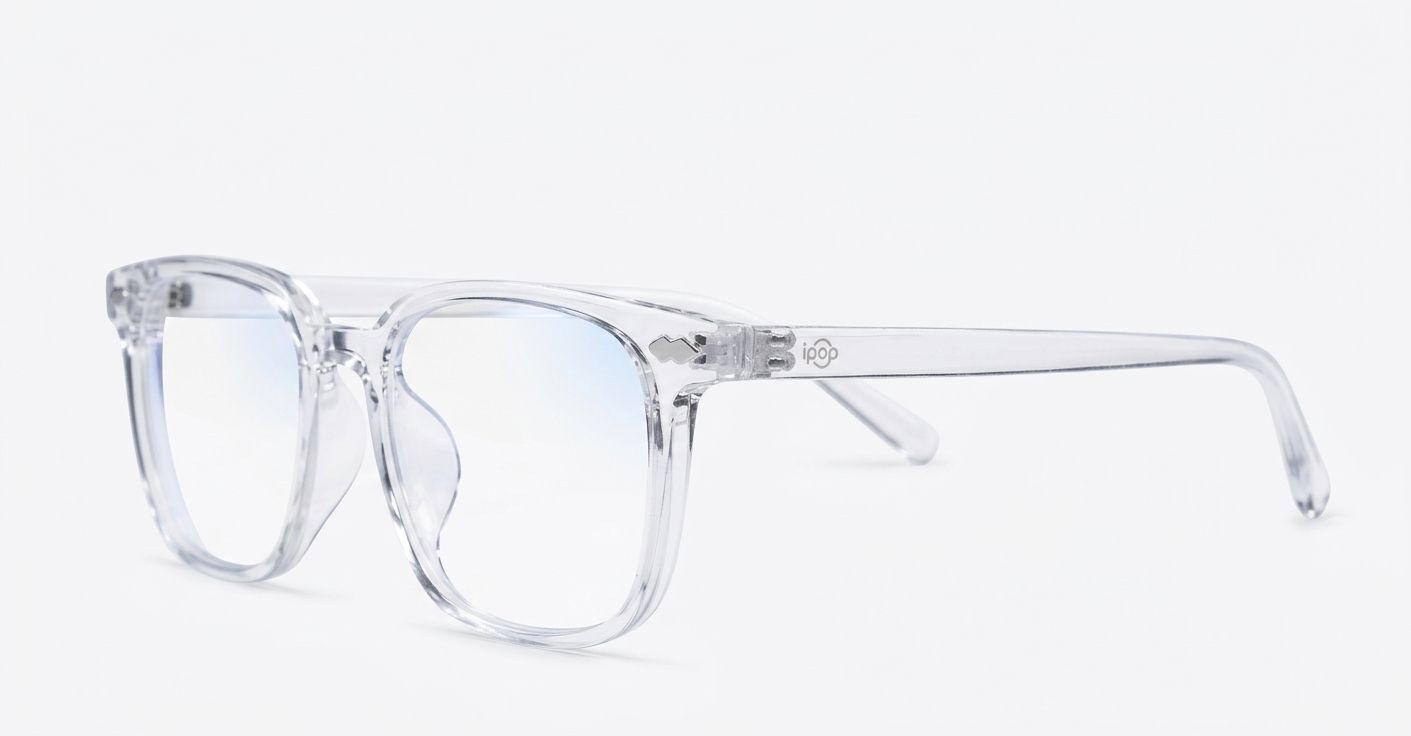 Classic rectangular anti blue light glasses in black, tortoise or clear with sturdy steel hinges