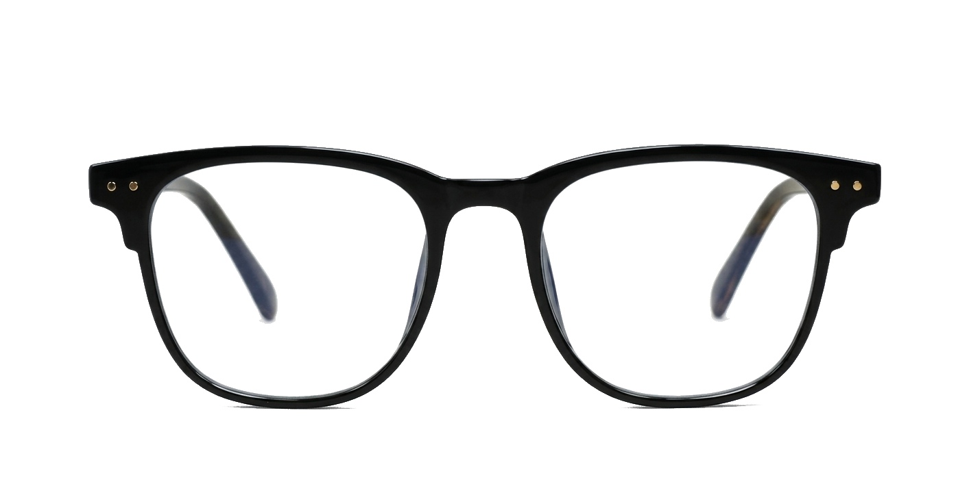 Black and gold blue light glasses BL2318 classic frame
