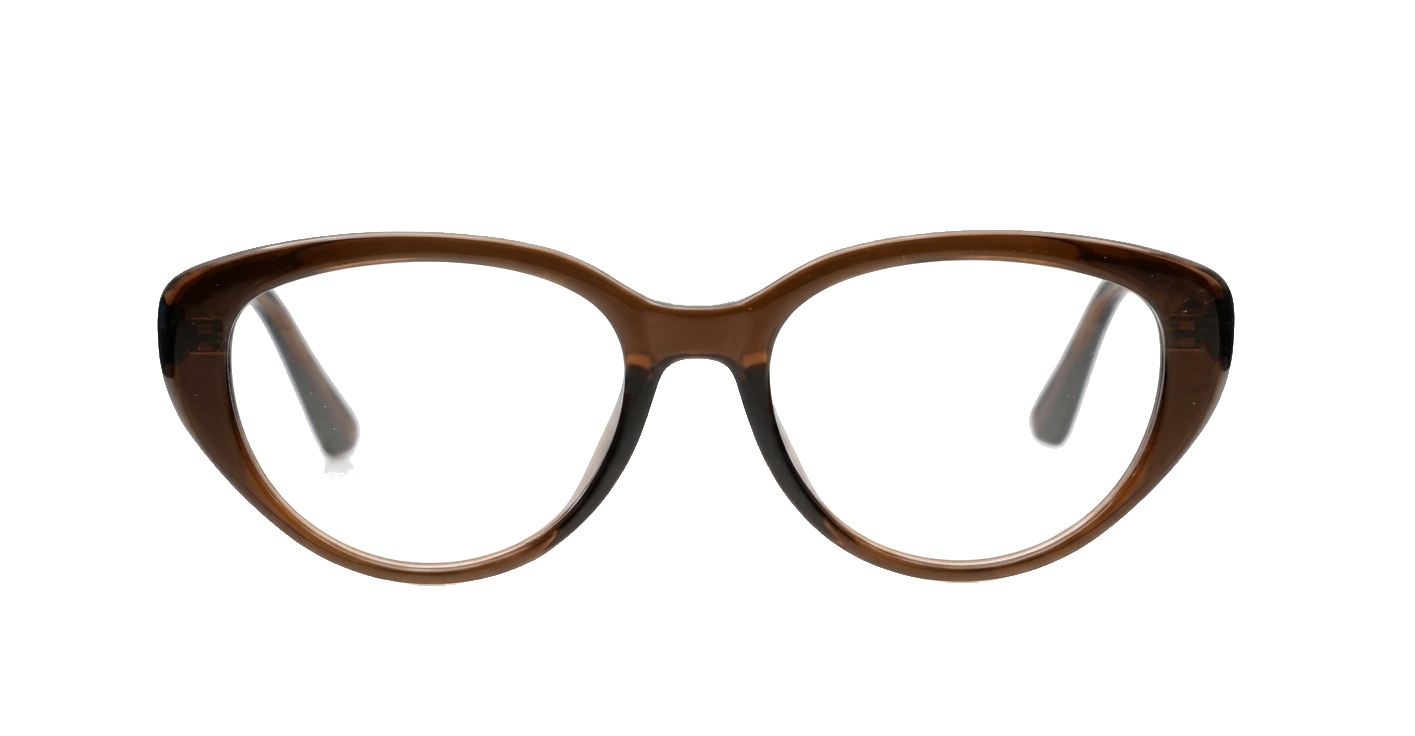 Cat-eye vintage-style anti blue light glasses with silver detailing and steel hinges