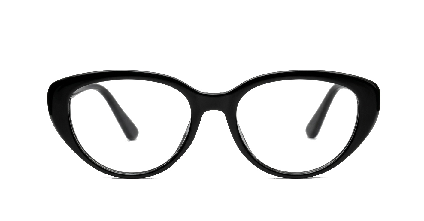Cat-eye vintage-style anti blue light glasses with silver detailing and steel hinges