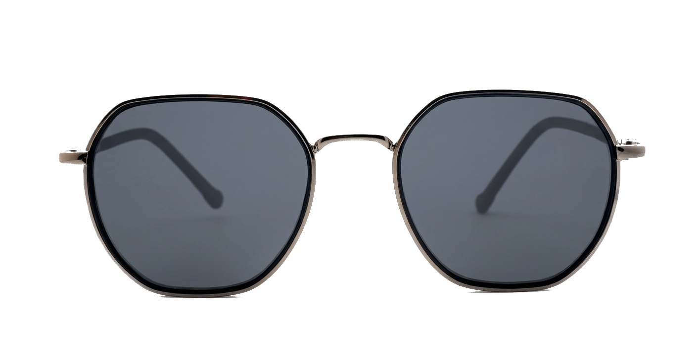 Vintage style metal frame polarised sunglasses
