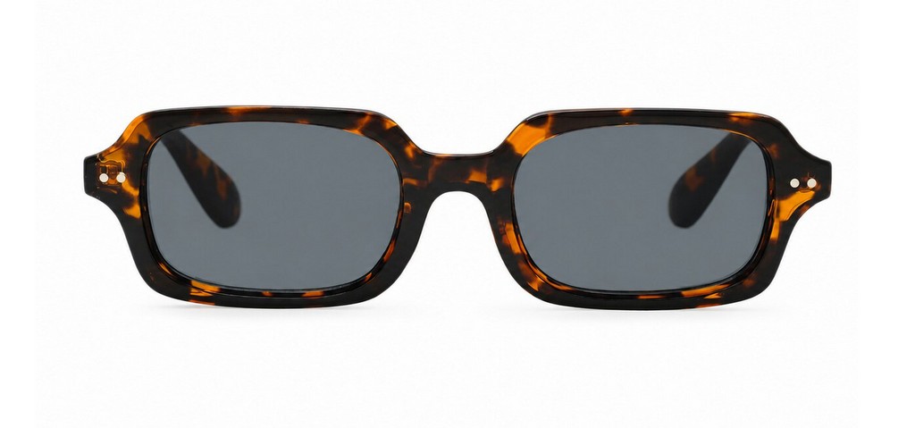 Vintage rectangular sunglasses with silver rivets, iPOP NZ
