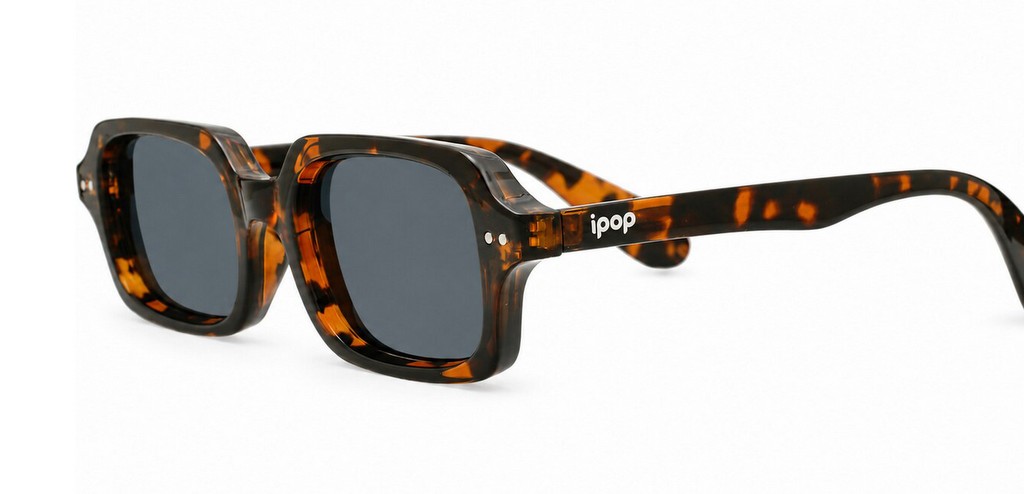 Vintage rectangular sunglasses with silver rivets, iPOP NZ
