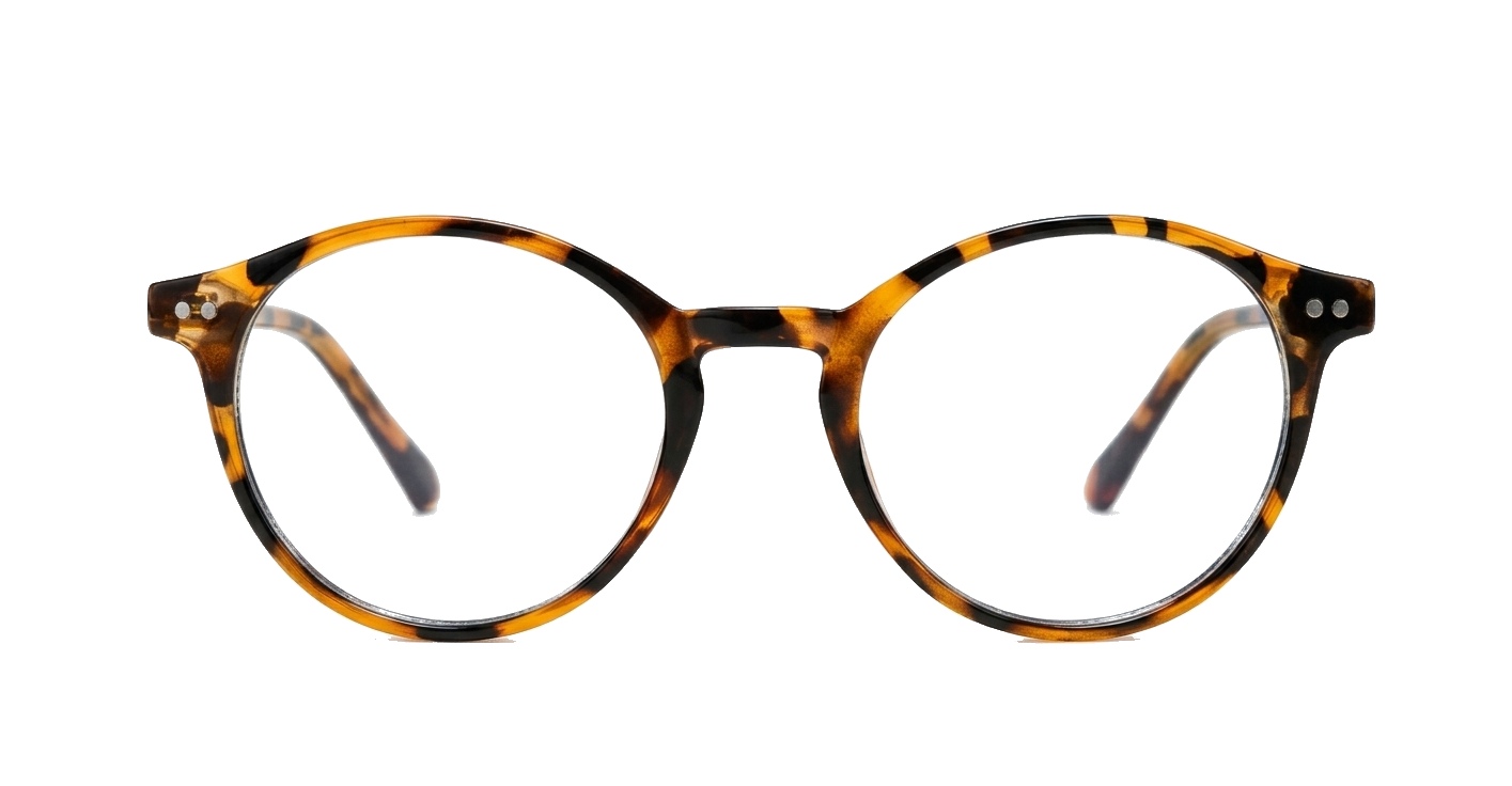 Medium round computer glasses with quality steel hinges