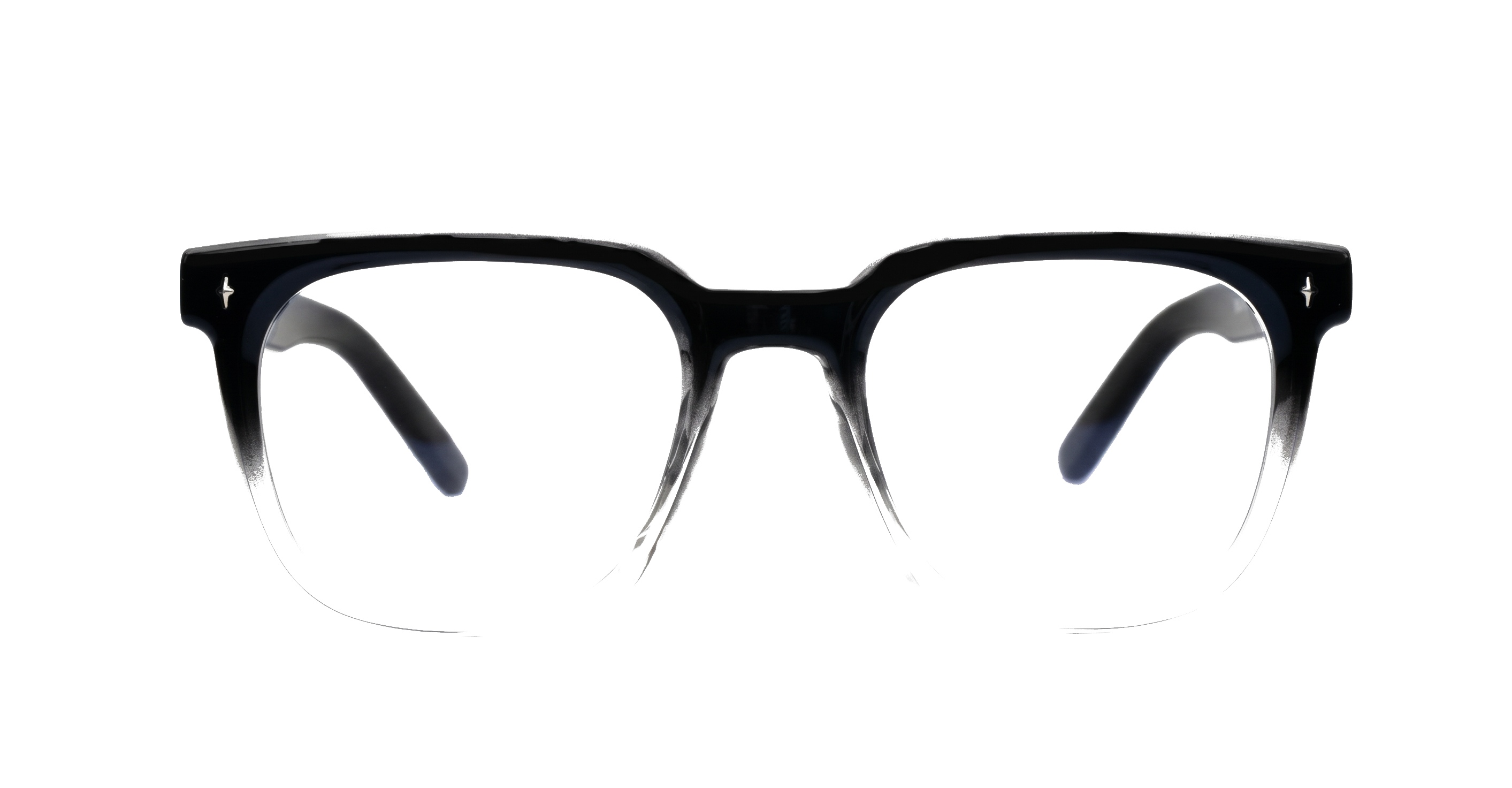 Chunky square anti blue light glasses with robust steel hinges