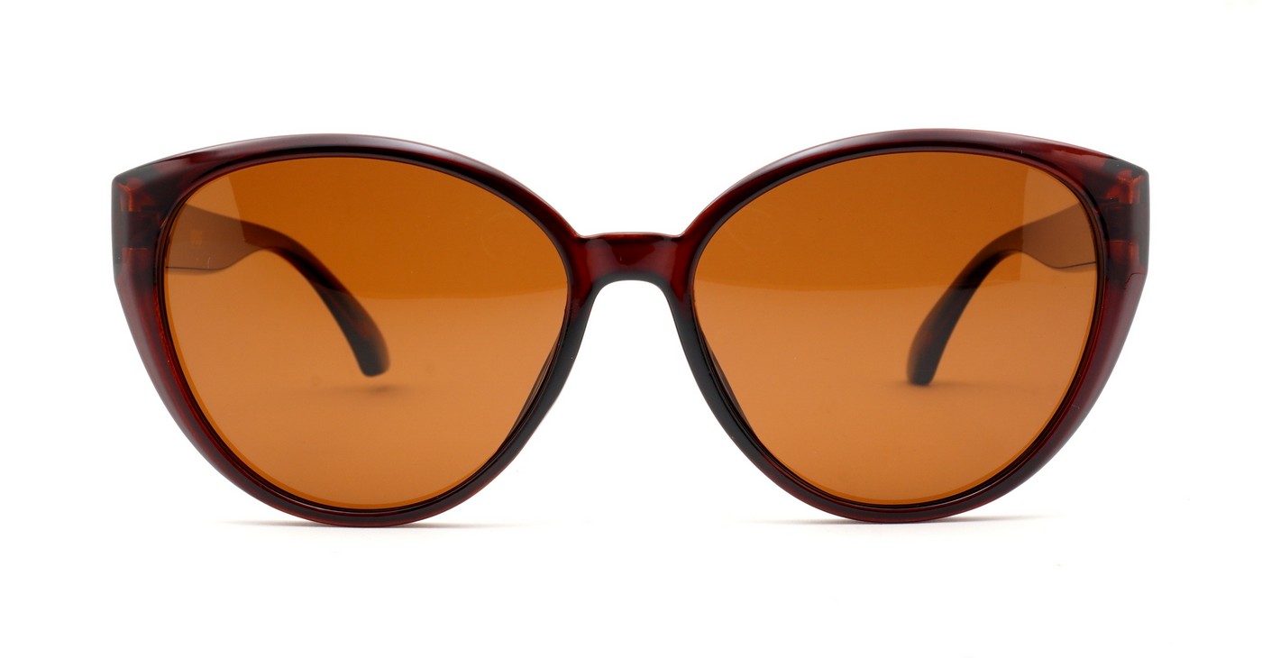 Women’s vintage cat eye polarised sunglasses with soft upsweep and gold temple accents